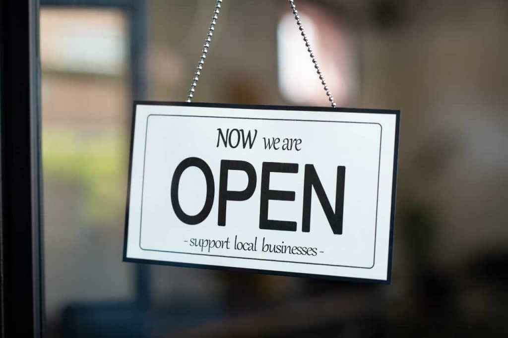 business operation signage