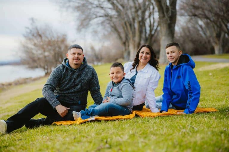 a happy family got insured